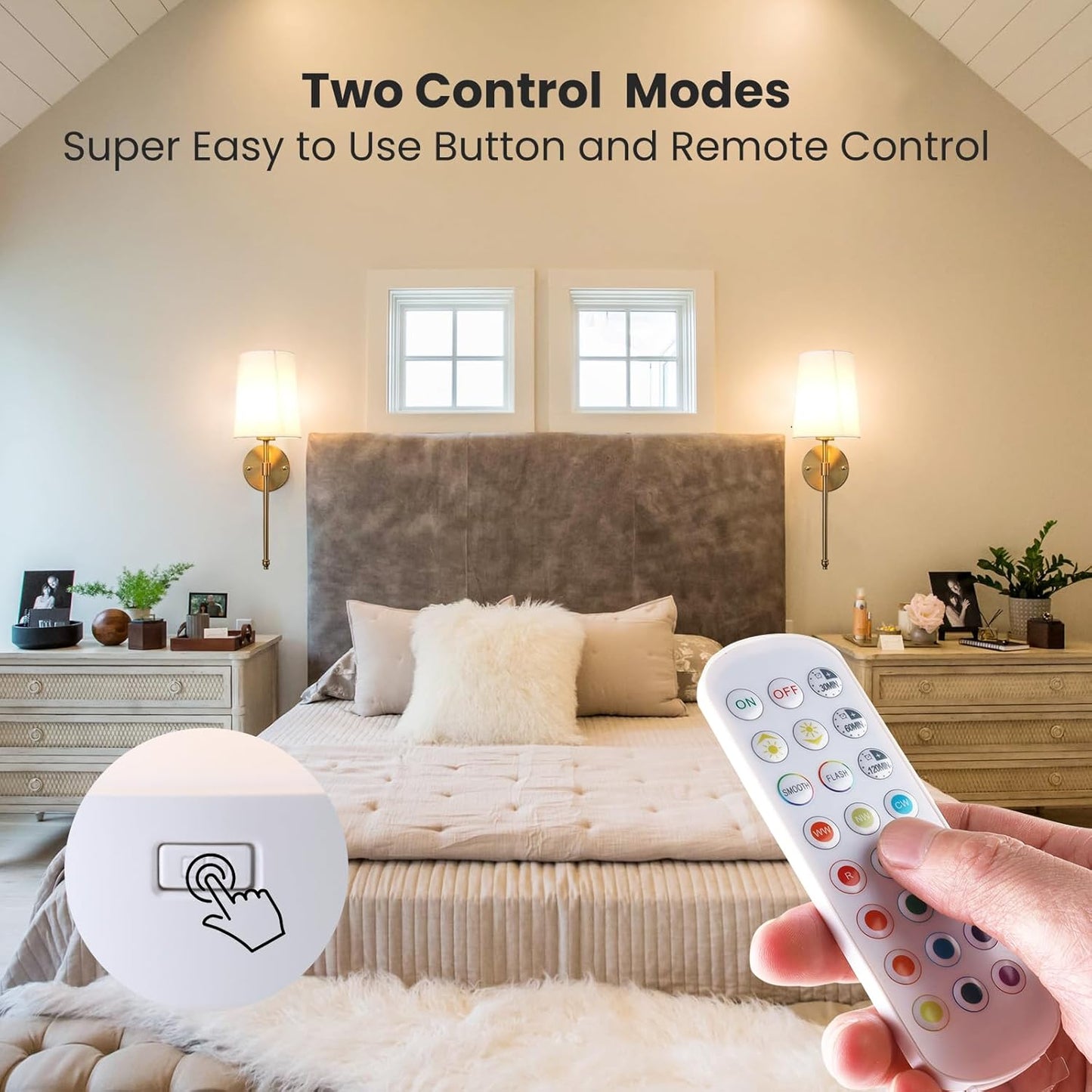 🏆Flash Sale⚡ 50K+ SOLD! Almost Gone-💥Rechargeable Light Bulbs with Remote Control, Battery Operated Light Bulb for Sconce and Lamp, 3 Color Temperature Dimmable E26 Wireless Detachable LED Charging Bulb,Best gifts