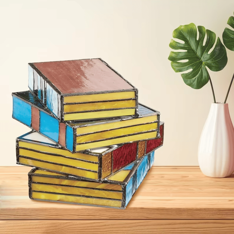 📚Stained Stacked Books Lamp
