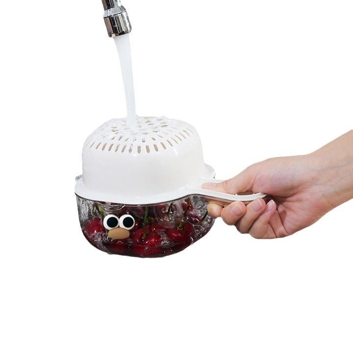 š„Kitchen Dual-Layer Draining Basket with Handle