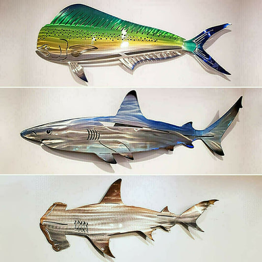 π¦ Metal Shark Art Wall Decor