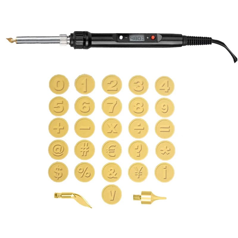 π26 Letters Copper Mold βDIY Wood Burning/Carving Set