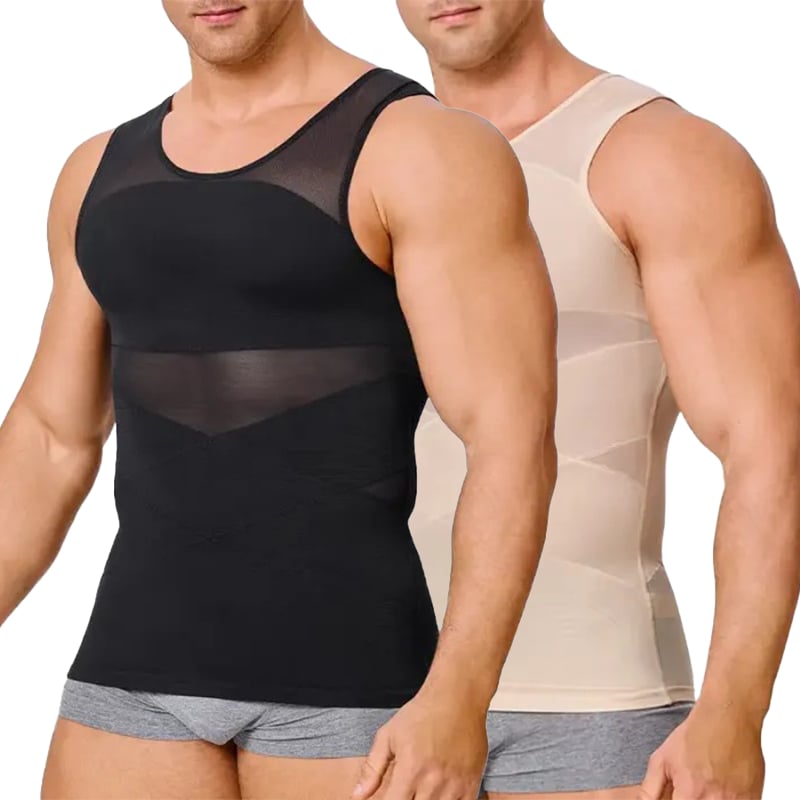 🔥Men's High Stretch Mesh Body Shaper Vest