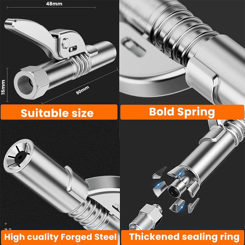 High Pressure Quick Release Grease Coupler
