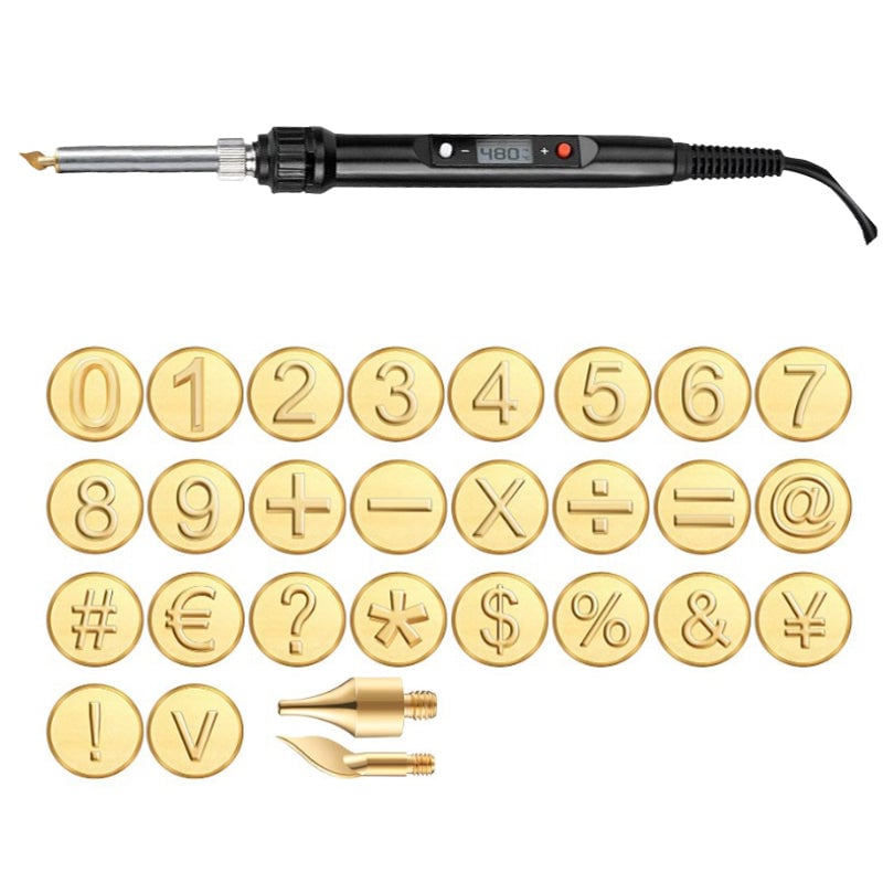 π26 Letters Copper Mold βDIY Wood Burning/Carving Set