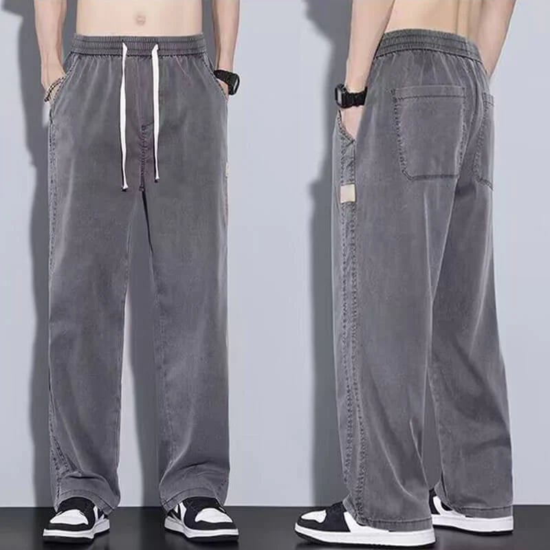 Men's Ice Silk Breathable Wide-Leg Casual Pants