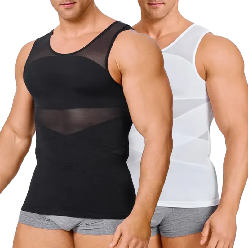 🔥Men's High Stretch Mesh Body Shaper Vest