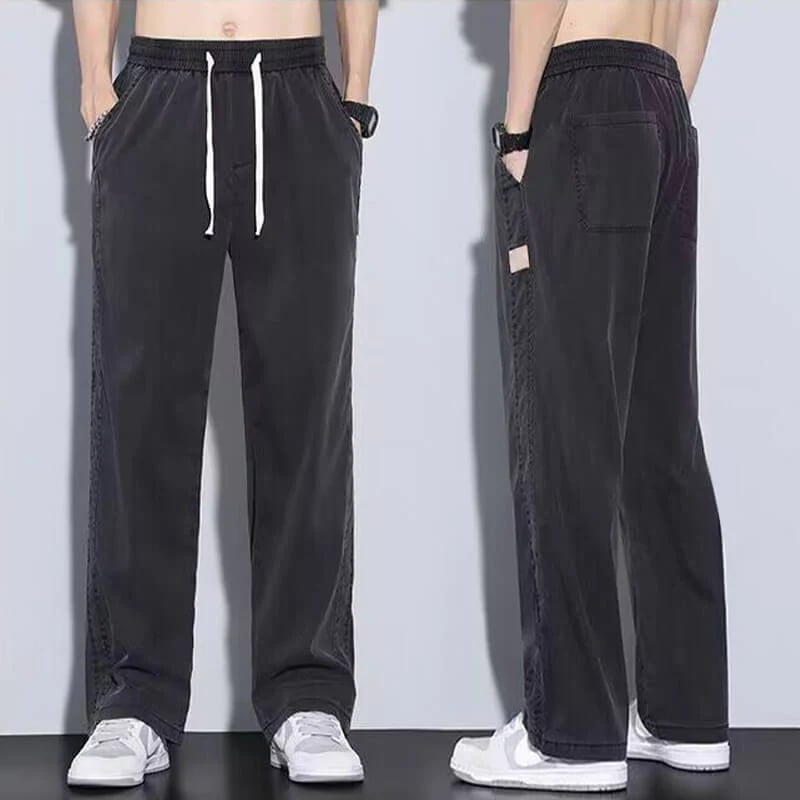 Men's Ice Silk Breathable Wide-Leg Casual Pants