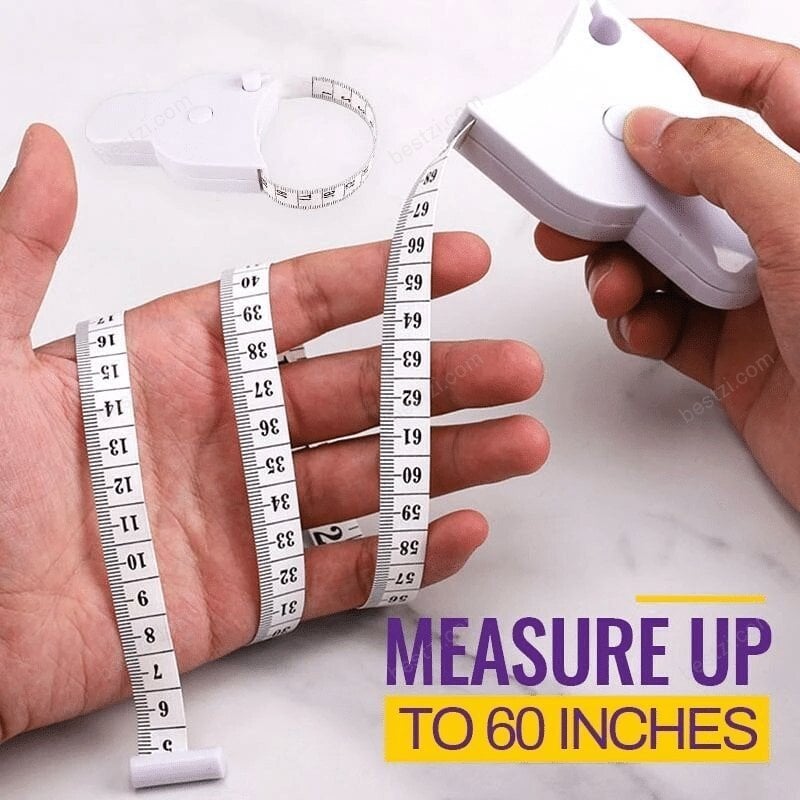 Automatic Telescopic Tape Measure With cm/inches(1 PACK= 2 pieces, Black+ White)
