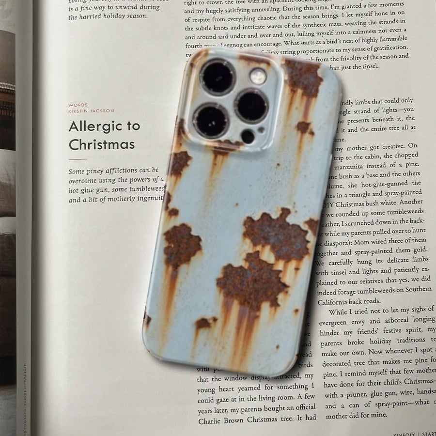 🔥NEW ARRIVAL 🔩Rusty Metal Texture Print iPhone Case