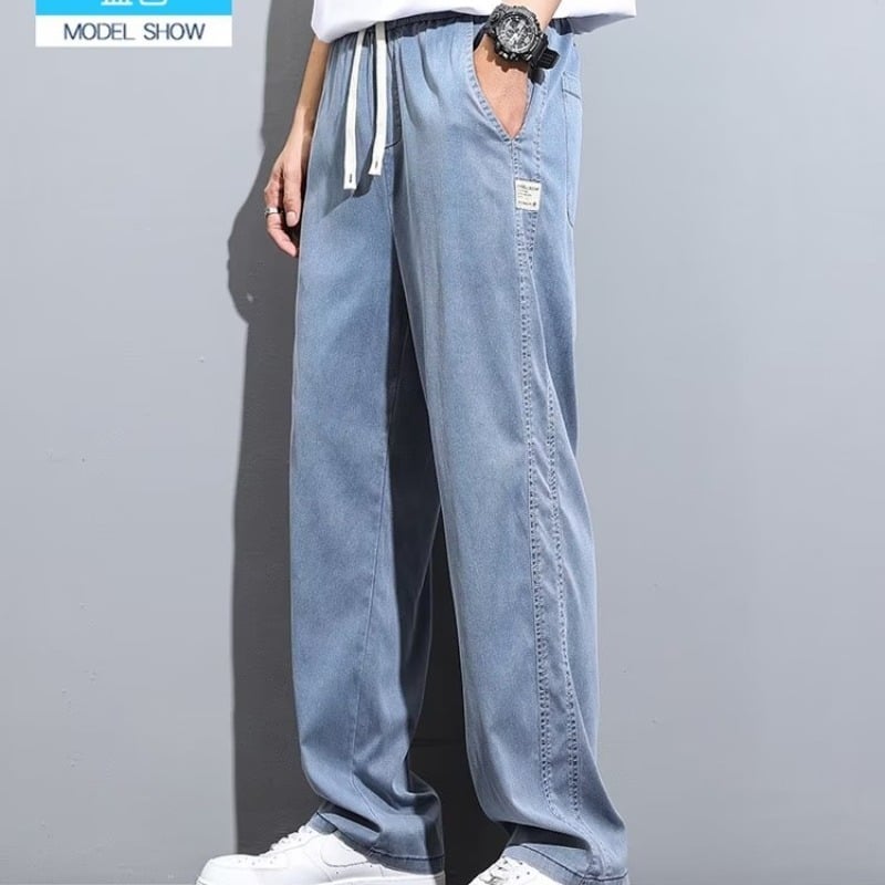 Men's Ice Silk Breathable Wide-Leg Casual Pants