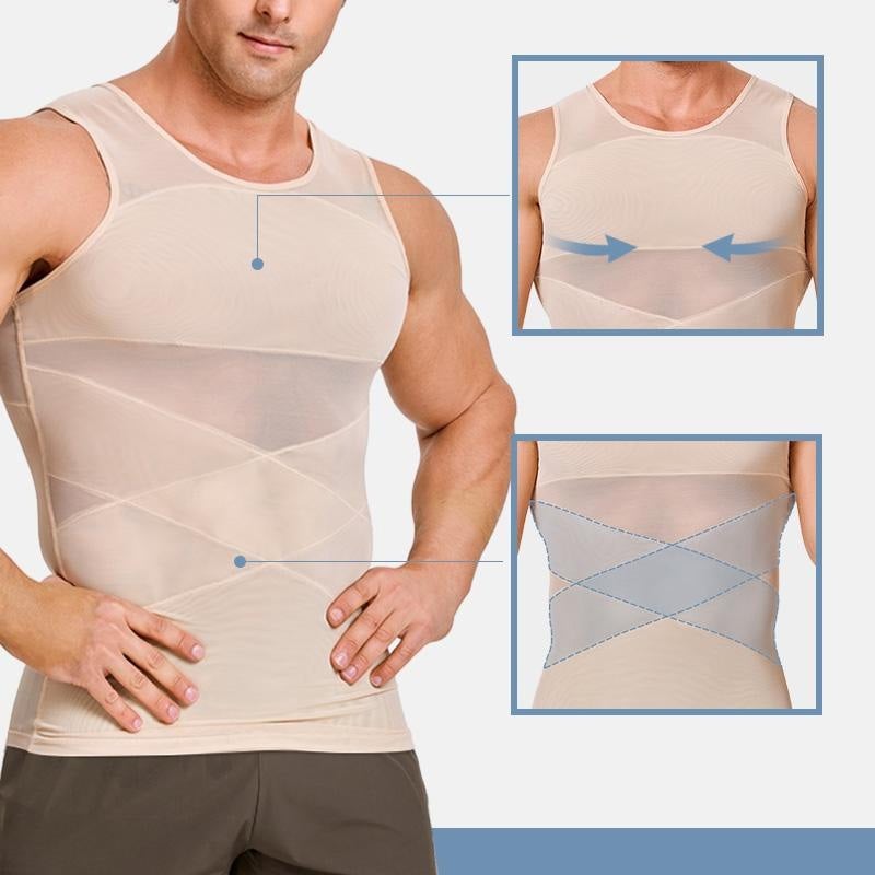 🔥Men's High Stretch Mesh Body Shaper Vest