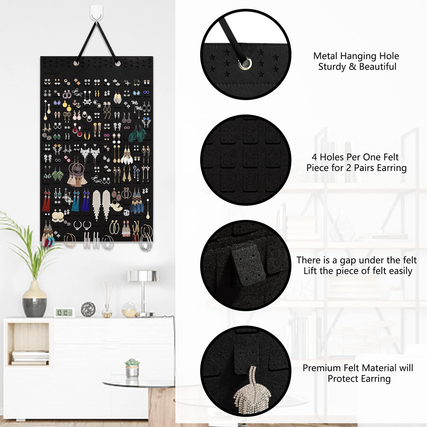 🔥 Felt Hanging Jewelry Organizer