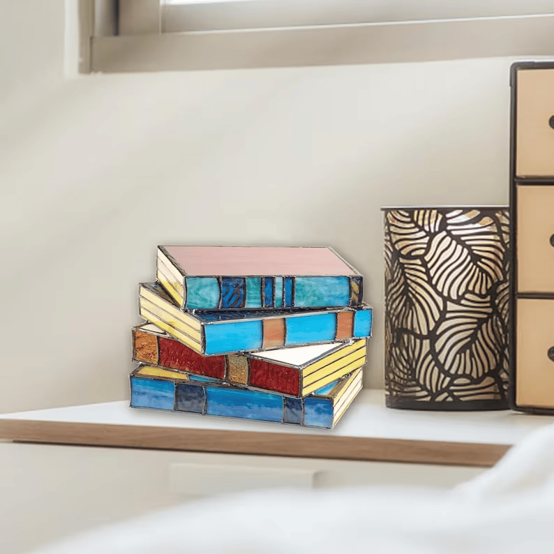 📚Stained Stacked Books Lamp