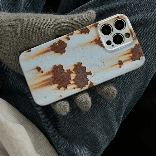 🔥NEW ARRIVAL 🔩Rusty Metal Texture Print iPhone Case