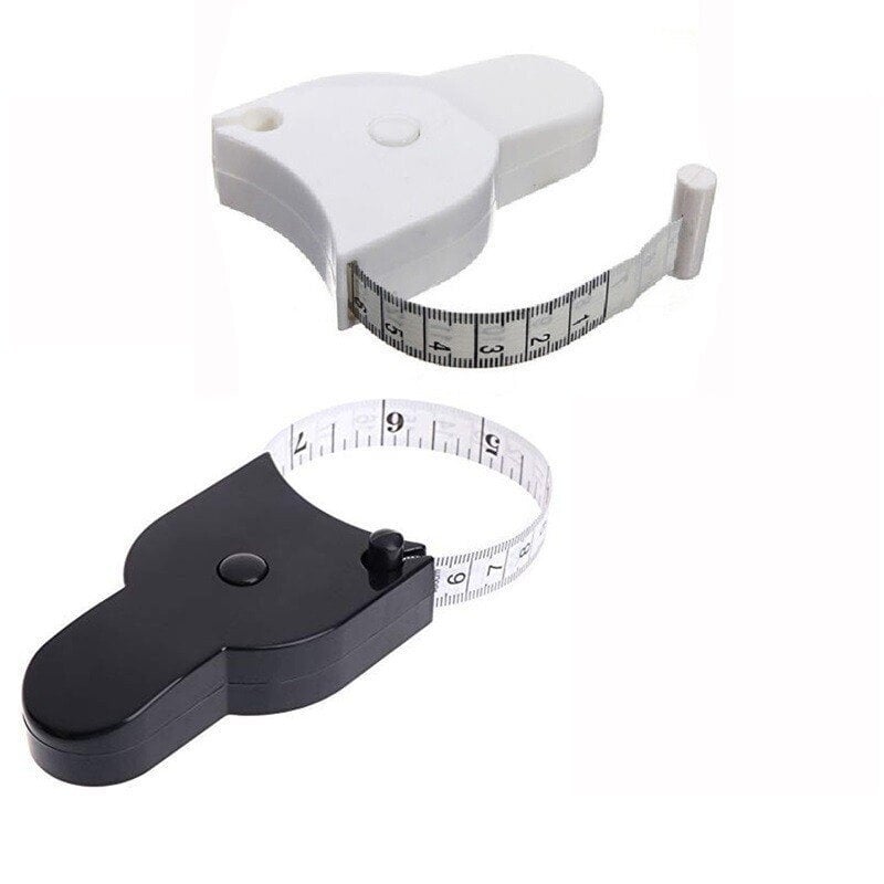 Automatic Telescopic Tape Measure With cm/inches(1 PACK= 2 pieces, Black+ White)
