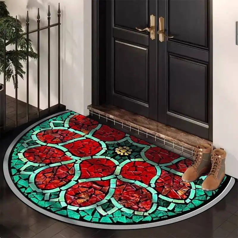 🎁💖Boho Style Semicircular Door Mat - Non Slip Soft Floor Carpet