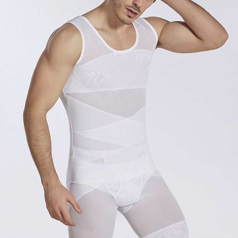 🔥Men's High Stretch Mesh Body Shaper Vest