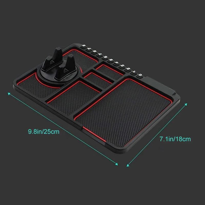 Anti-slip mat with mobile phone holder