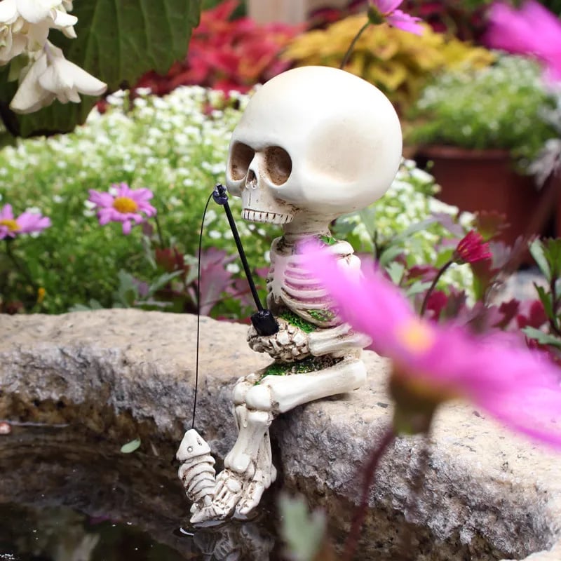 š„Fishing Skeleton Garden Accessory