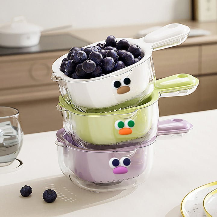 š„Kitchen Dual-Layer Draining Basket with Handle