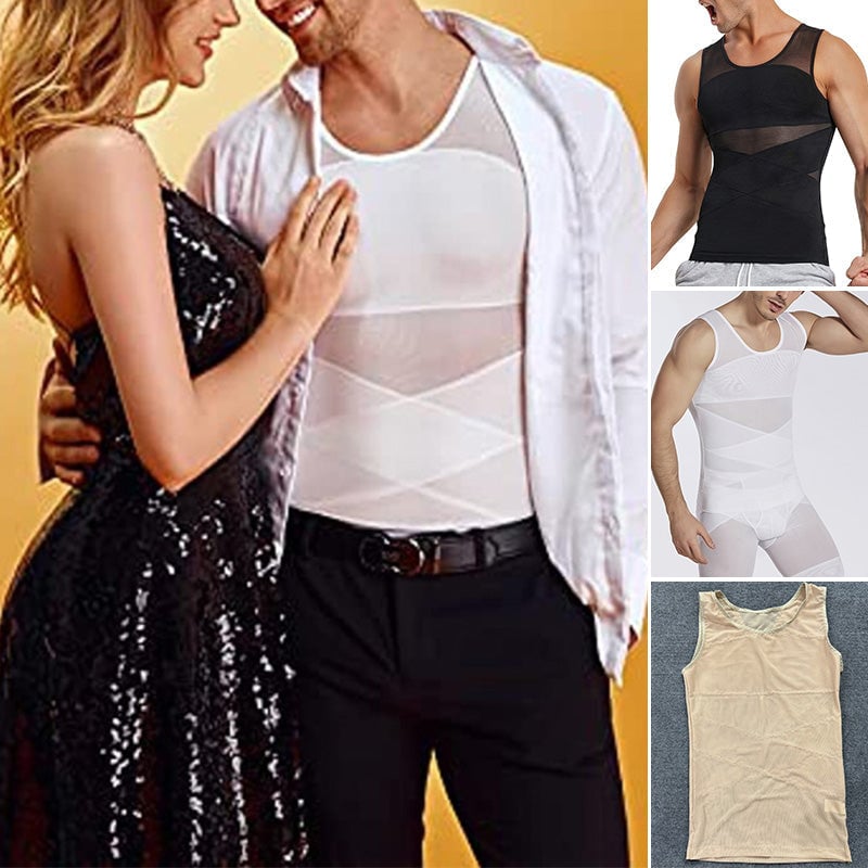 🔥Men's High Stretch Mesh Body Shaper Vest