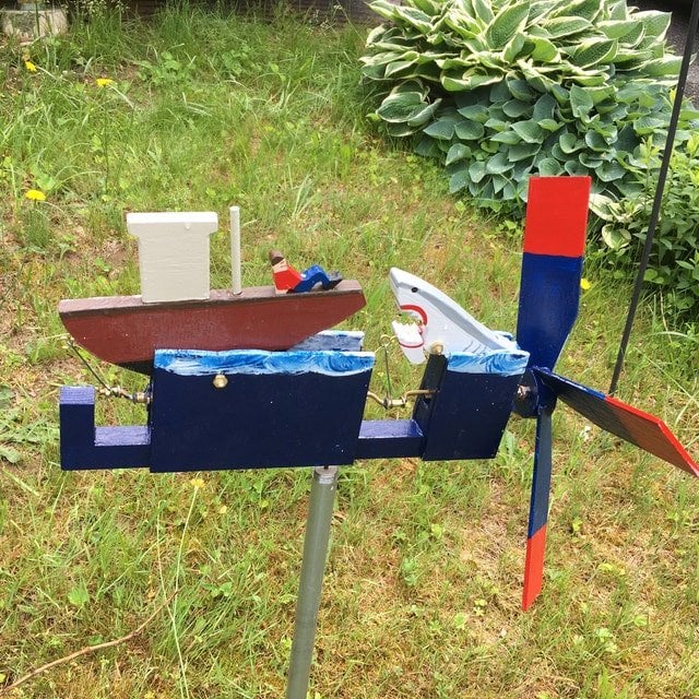 Big Shark Disaster Whirligig - Funny Garden Decor
