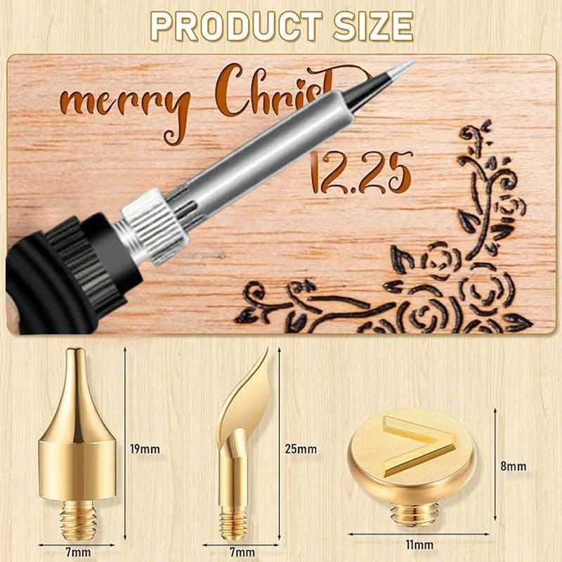 π26 Letters Copper Mold βDIY Wood Burning/Carving Set