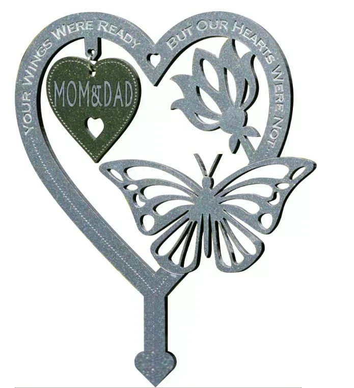 Memorial Gift Butterfly Ornament-Garden Memorial Plaque