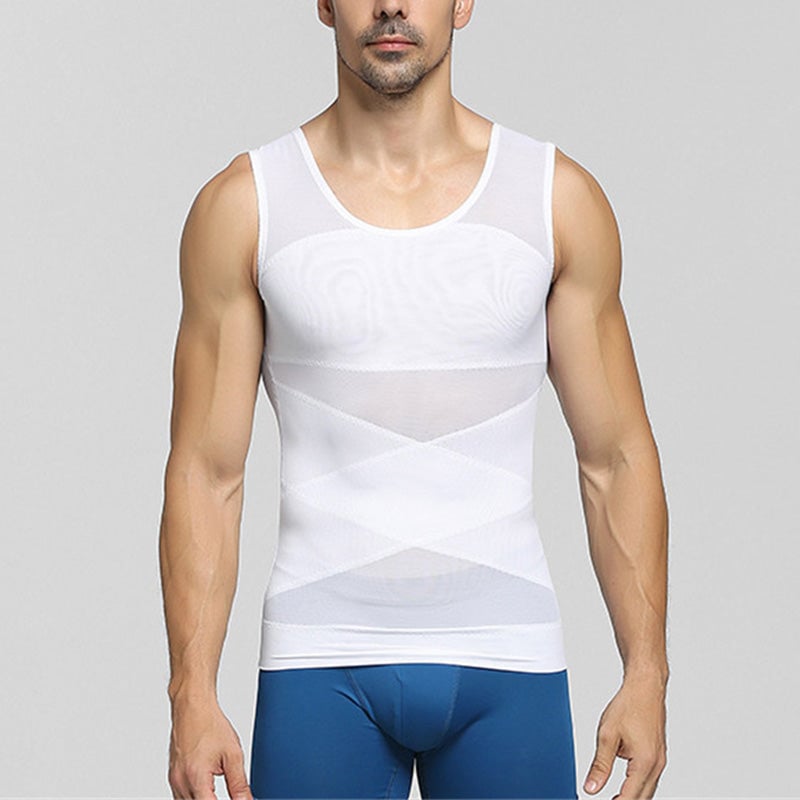 🔥Men's High Stretch Mesh Body Shaper Vest