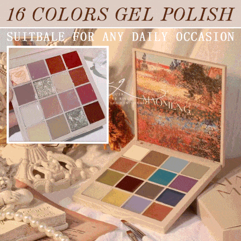 š
New Model 16 Colors Solid Nail Polish Platterš„Free phototherapy pen 1pscš„
