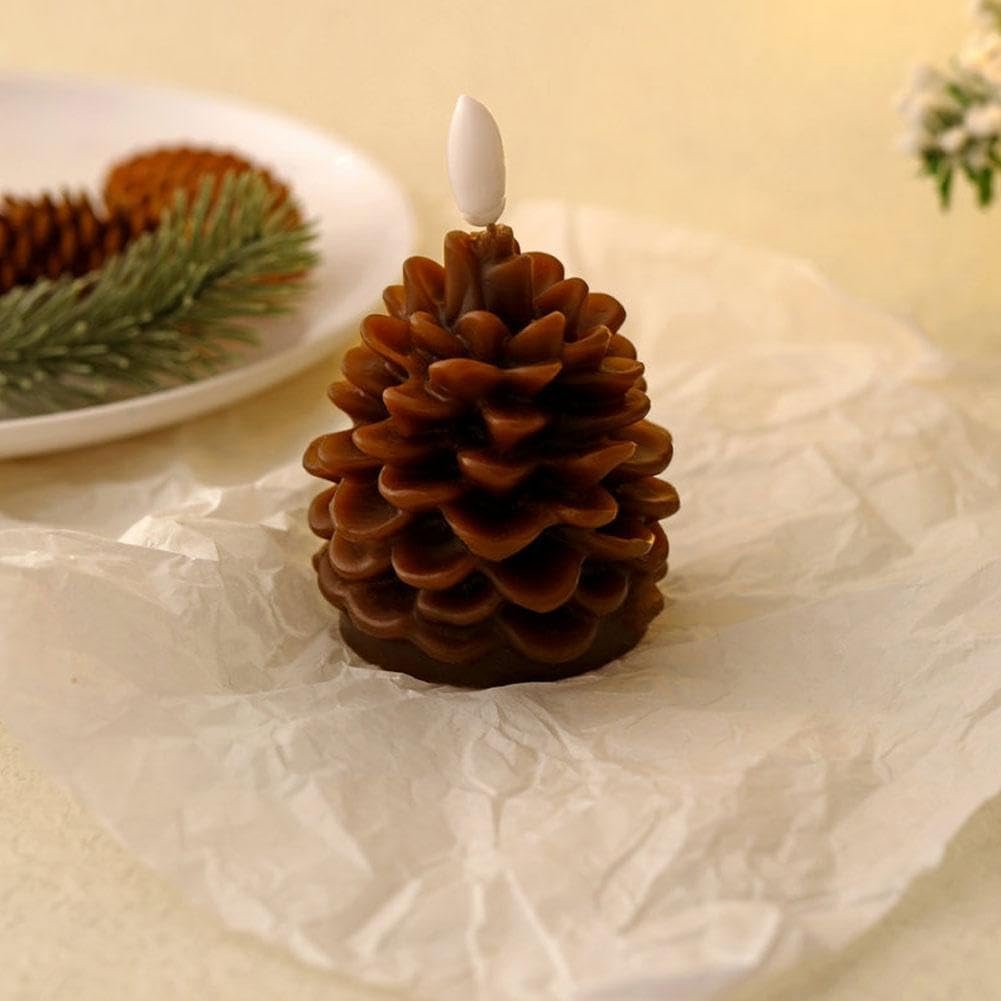 🔥Flameless Pinecone Candles Battery Operated
