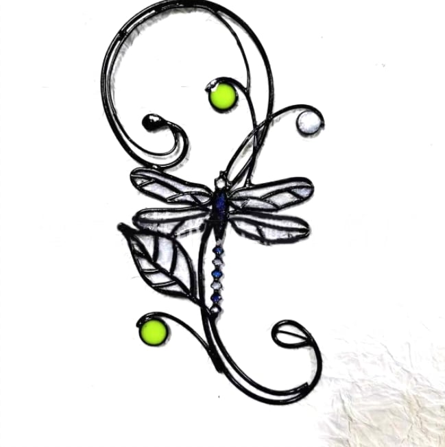 Stained Monarch Butterfly Glass Window Decor