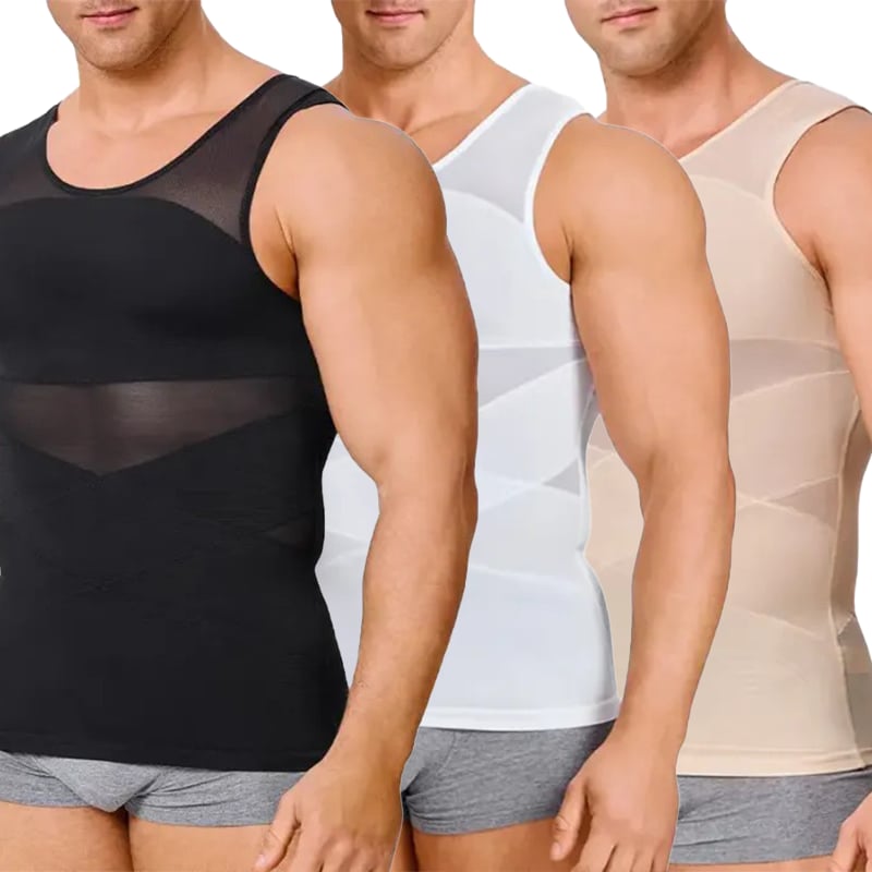 🔥Men's High Stretch Mesh Body Shaper Vest