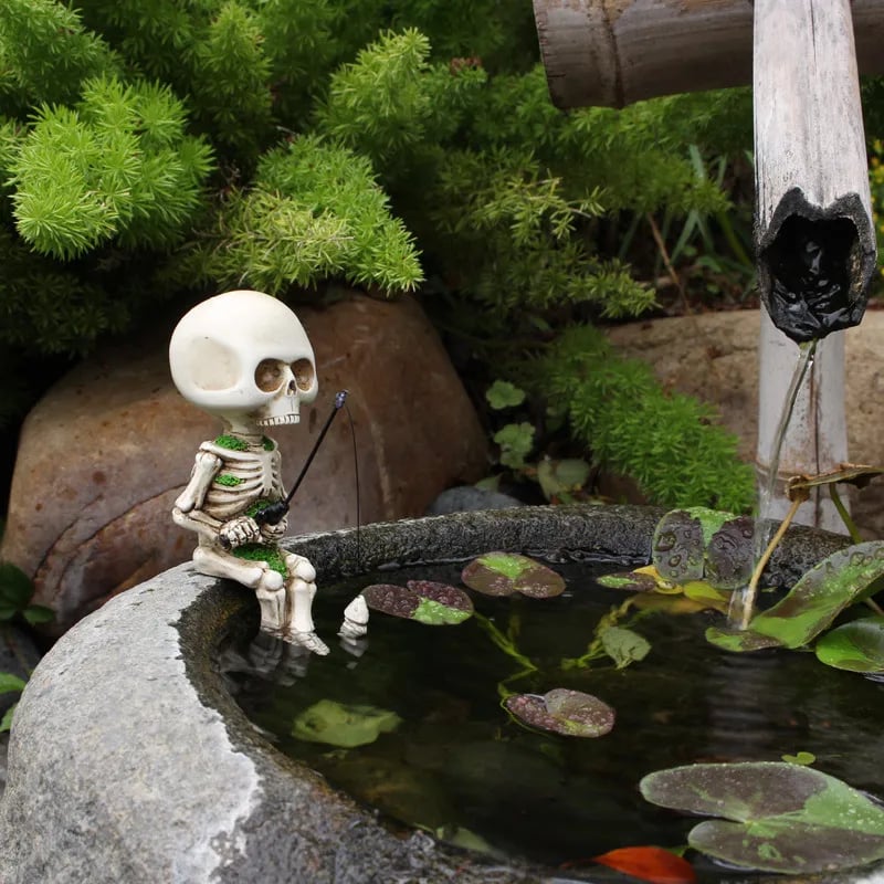 š„Fishing Skeleton Garden Accessory