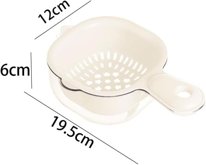 š„Kitchen Dual-Layer Draining Basket with Handle