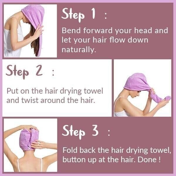(🌲CHRISTMAS SALE NOW--40% OFF)Magic Instant Dry Hair Towel