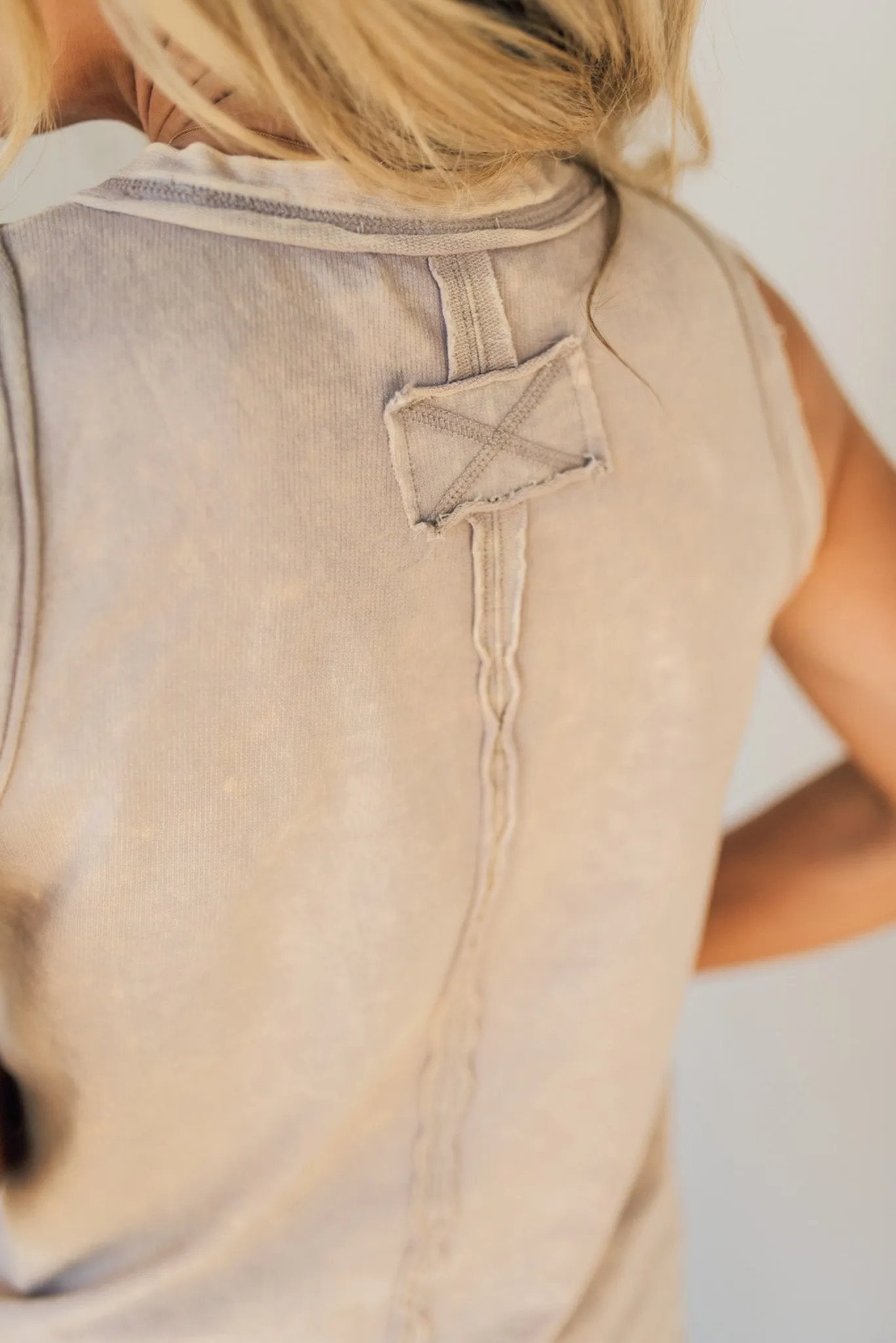 š„SUMMER HOTš„BUTTON MIX WASHED HENLEY TANK(49% OFF TODAY!!!)