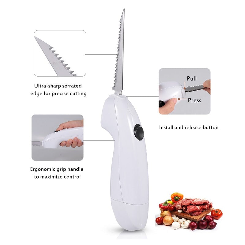 🔥-Easy Cut Electric Cordless Knife For Meat Fruit Vegetable Kitchen Tool🔥