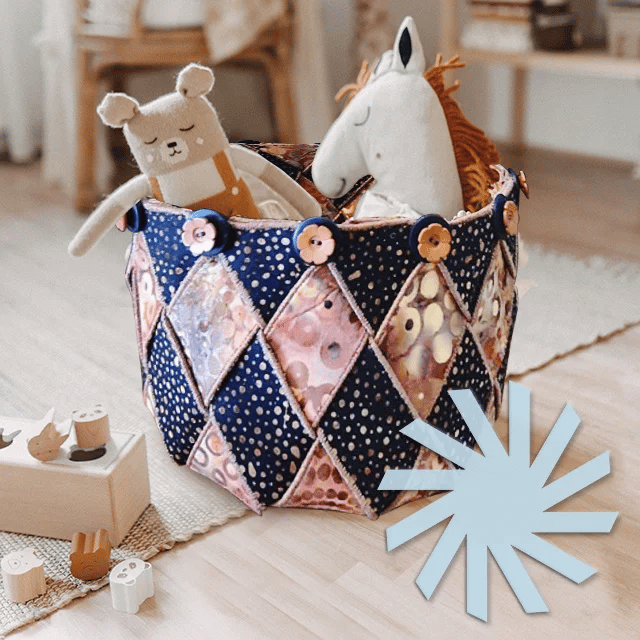 Woven Spiral Storage Basket Template