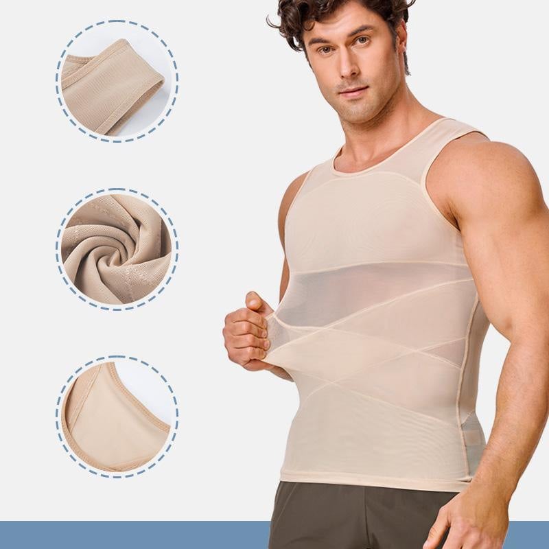 🔥Men's High Stretch Mesh Body Shaper Vest