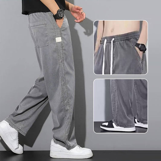 Men's Ice Silk Breathable Wide-Leg Casual Pants