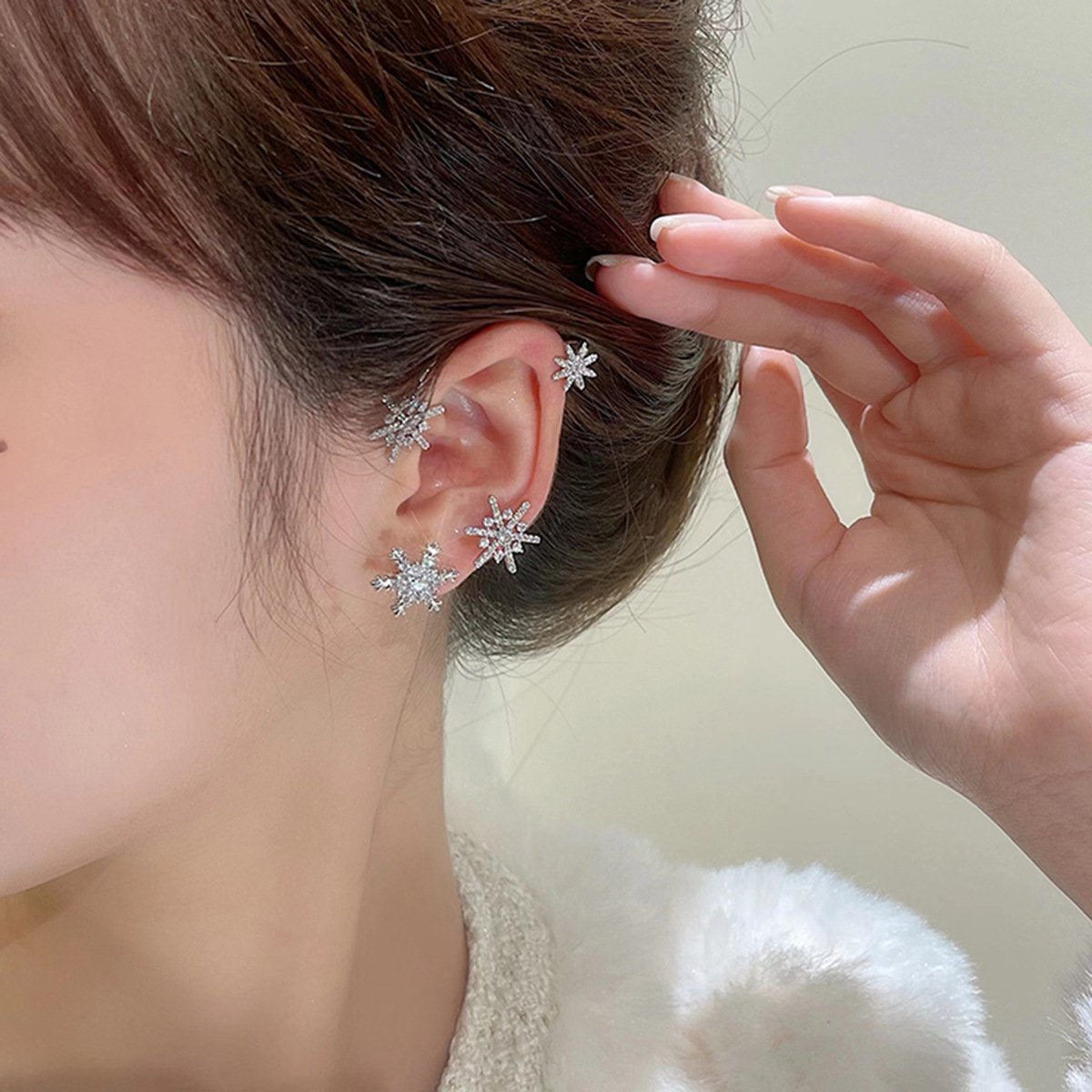 ✨Diamond And Zirconia Earrings Without Holes