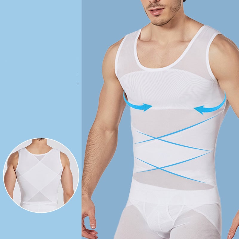 🔥Men's High Stretch Mesh Body Shaper Vest