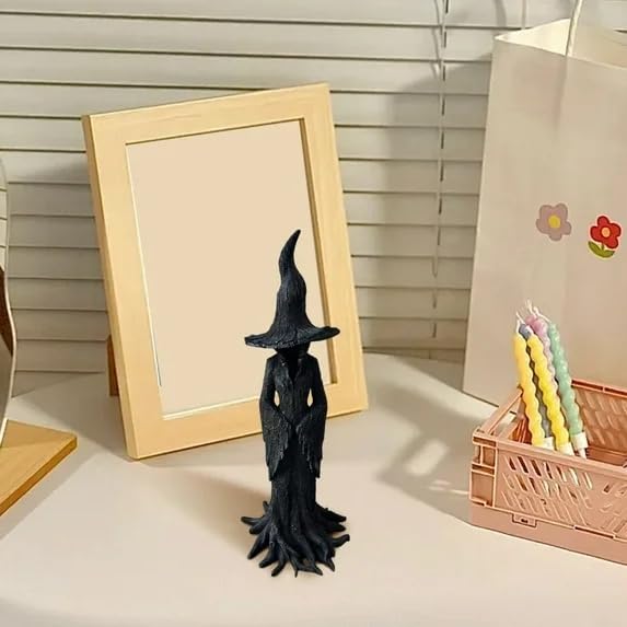 🧙♀️💫Hand-Painted Enchanting Witch Statue:The Guardian of Your Home