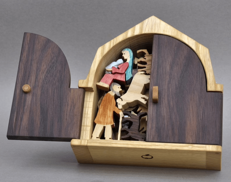 🔥The Christmas Story Unique Nativity Set Wooden Nativity Scene