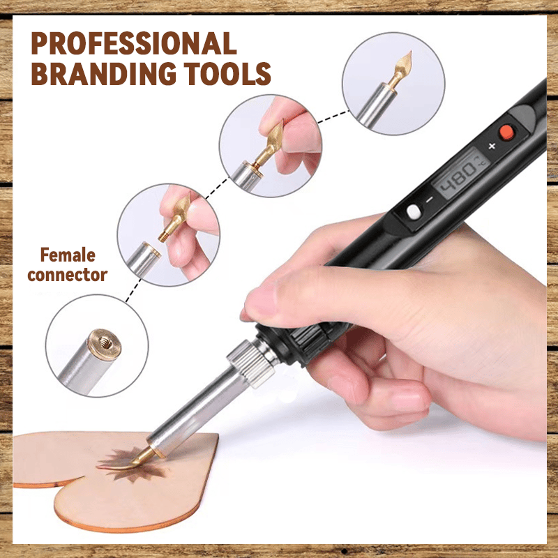 π26 Letters Copper Mold βDIY Wood Burning/Carving Set