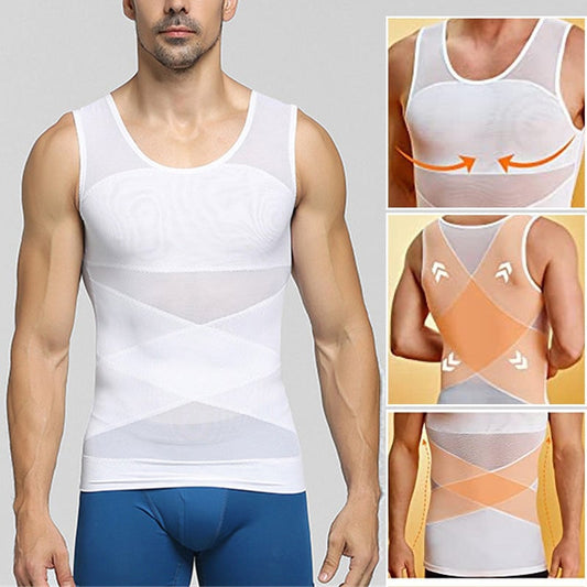 🔥Men's High Stretch Mesh Body Shaper Vest