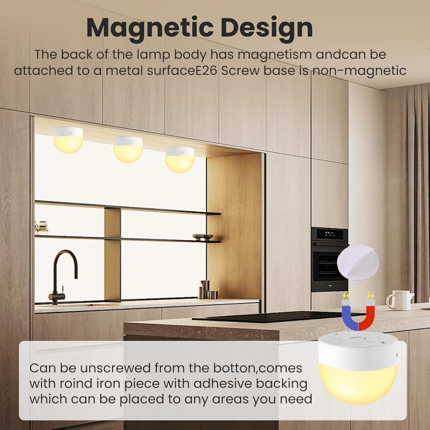 🏆Flash Sale⚡ 50K+ SOLD! Almost Gone-💥Rechargeable Light Bulbs with Remote Control, Battery Operated Light Bulb for Sconce and Lamp, 3 Color Temperature Dimmable E26 Wireless Detachable LED Charging Bulb,Best gifts