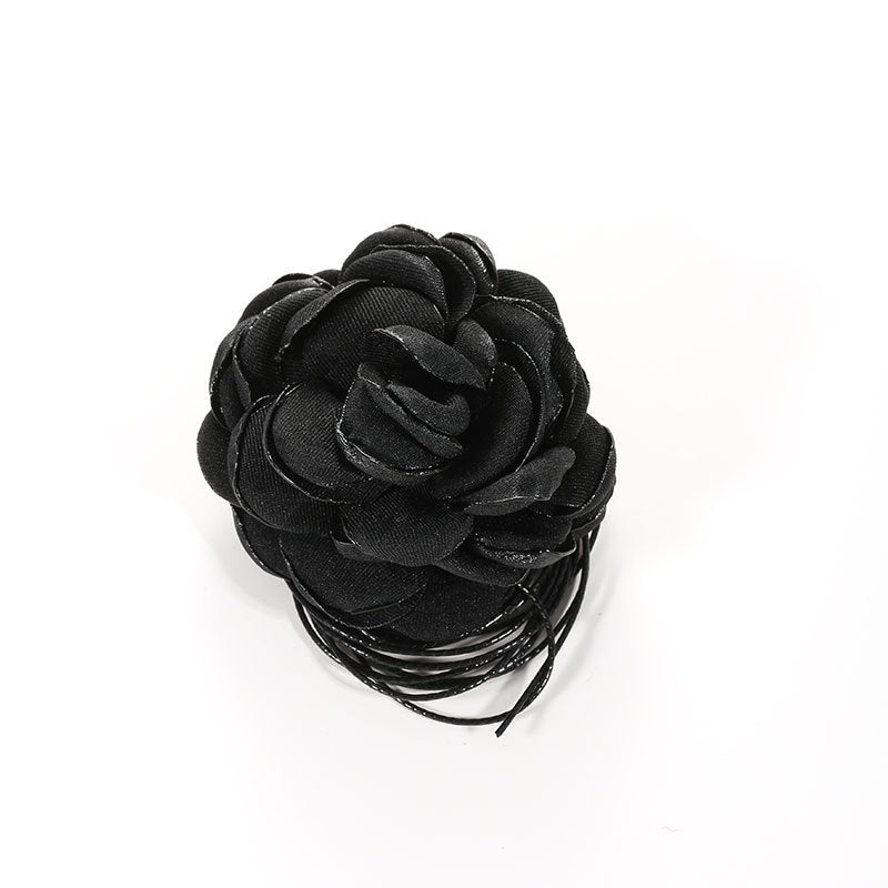 Fabric flower necklace