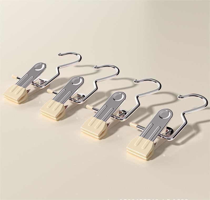 💥💥Anti-rust Clip Space-saving Clothespin Hat Pants Storage Hanging Travel Hook